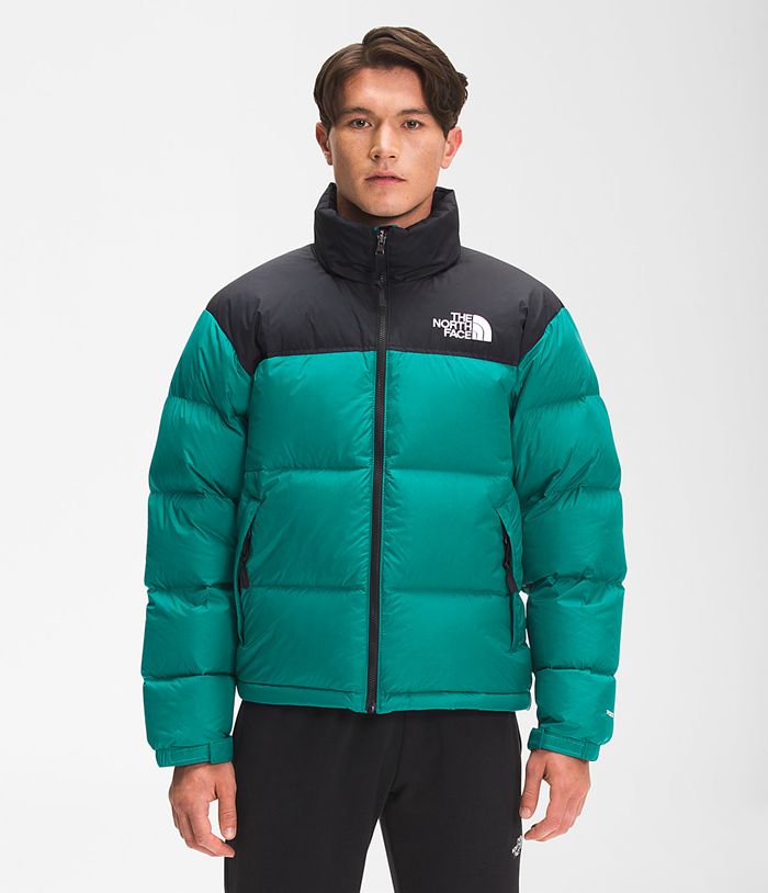 The North Face Winterjas Heren 1996 Retro Nuptse JKVL35792 - Groen/Zwart